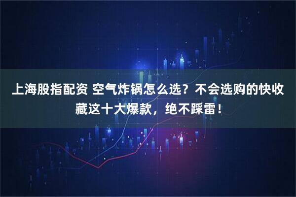 上海股指配资 空气炸锅怎么选？不会选购的快收藏这十大爆款，绝不踩雷！